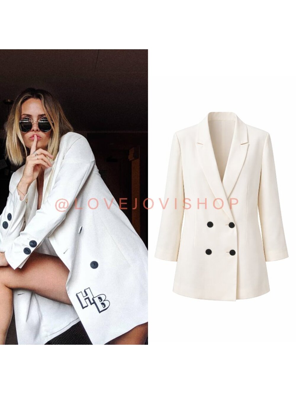 Blazer | Runway Misha Nonoo Oversized Tuxedo Dress | Double Breasted Embroidered
